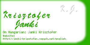 krisztofer janki business card